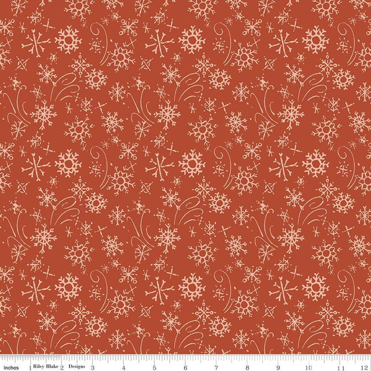 Fabric Riley Blake Rudolph Snowflakes Santa's Tree Farm by the Quarter Yard C16454-RUDOLPH